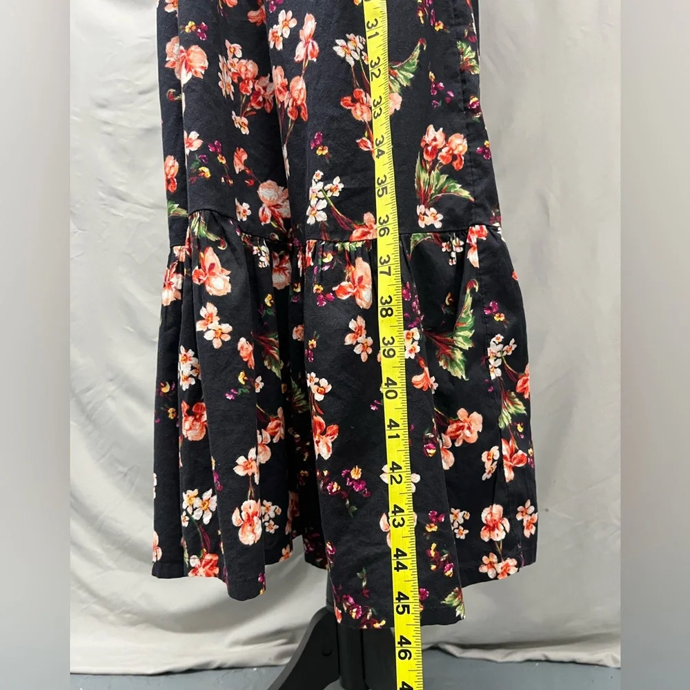 Old Navy Black Floral Long Sleeve Dress Medium NWT - Picture 4 of 9
